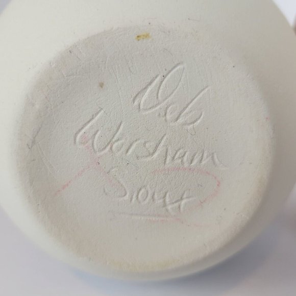 Vtg Native American Pottery Vases Set of Two Signed Sioux Jar Southwestern - Picture 8 of 11